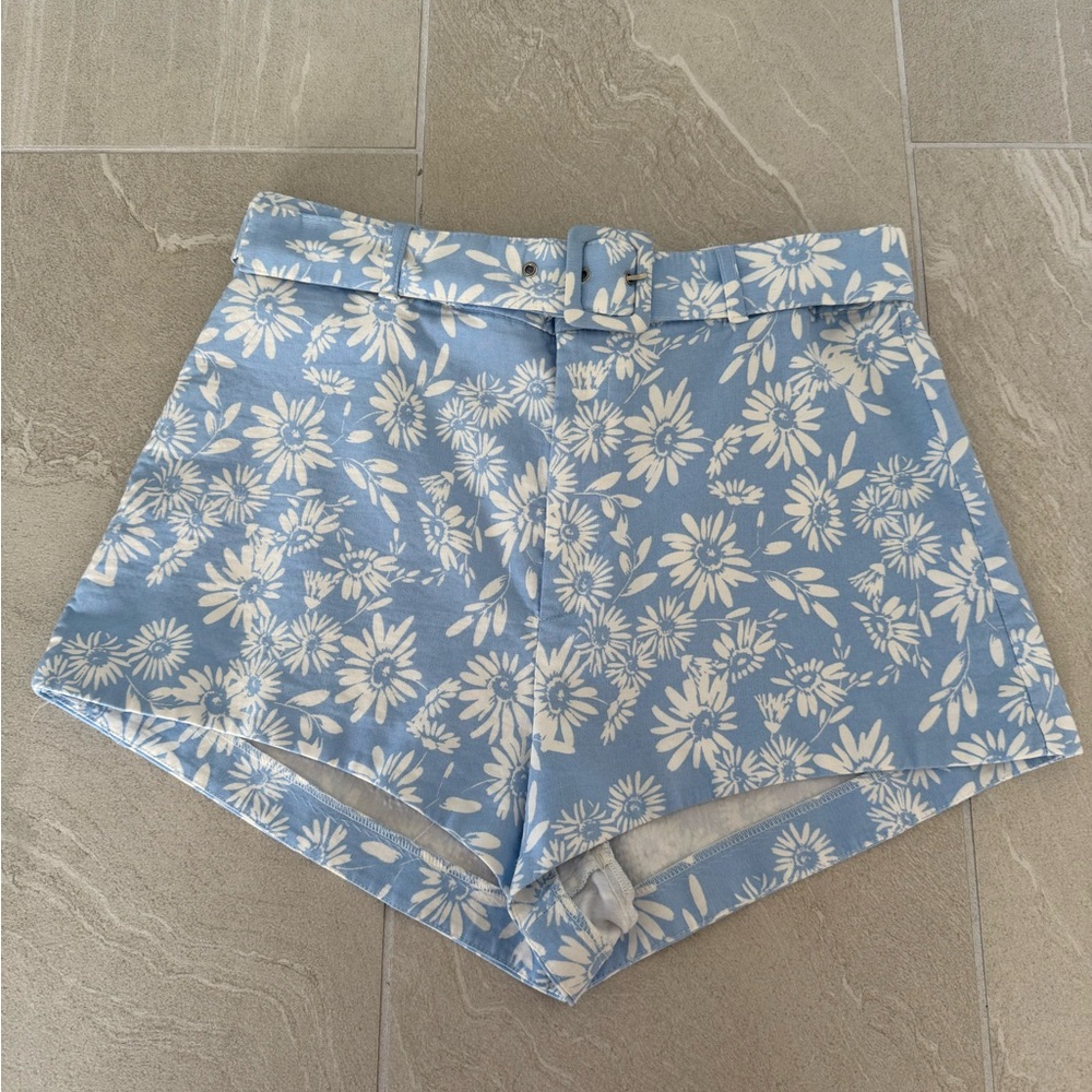 Zara Floral Blue Women's Shorts